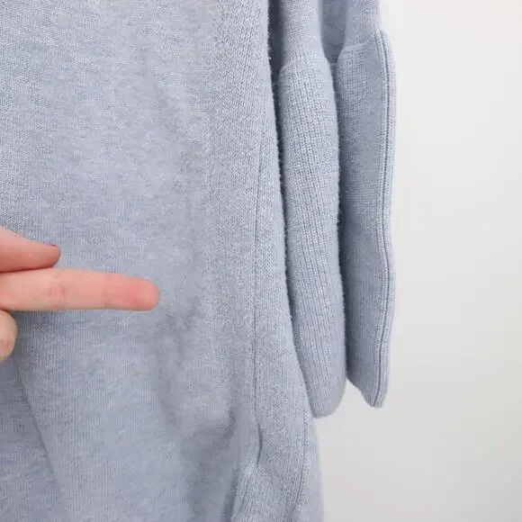 H by Halston Sweater Top Blue V Neck Bell Sleeve 3/4 Sleeve Blouse Casual Size M - Picture 7 of 11